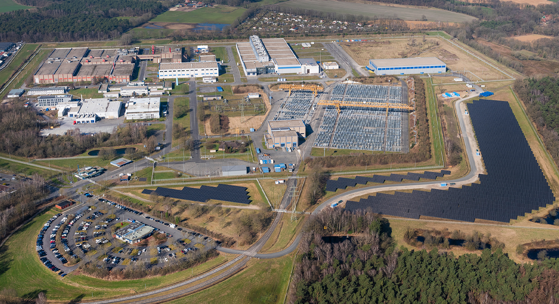 Aerial view of Germany site