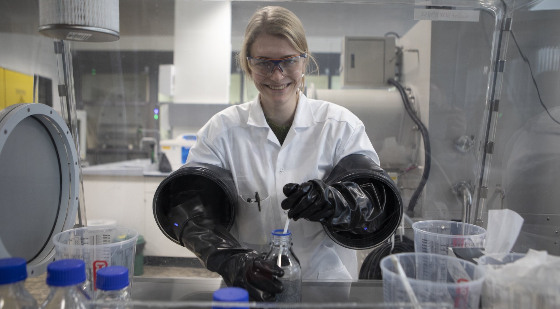 female working in lab coat