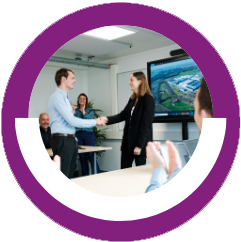 close-up of two people doing calculations